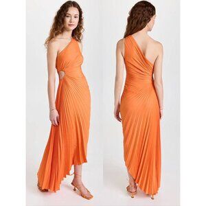 House of Harlow 1960 Orange One-Shoulder Maxi Dress